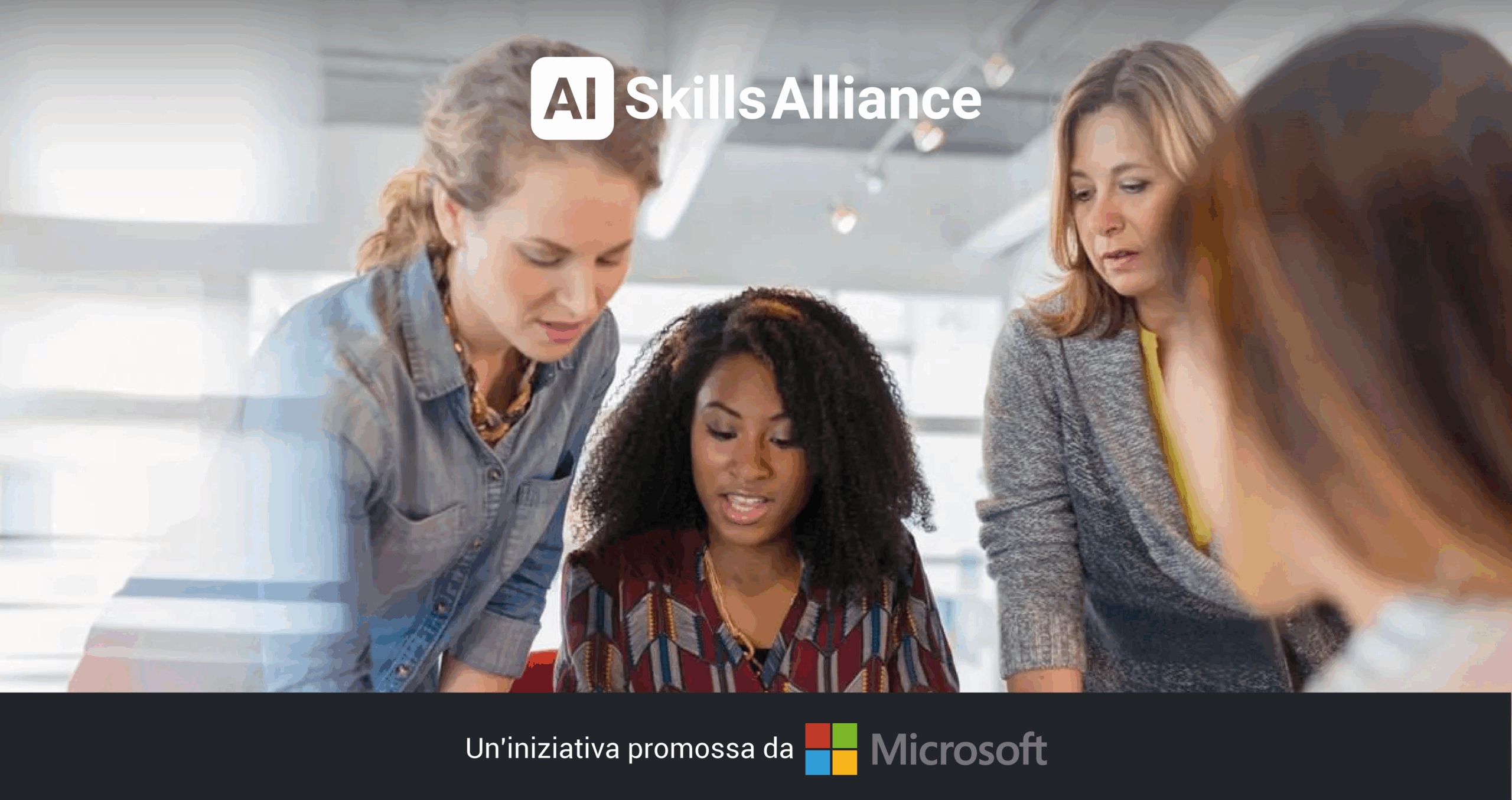 Linkedin_Landscape 3 donne intorno a un tavolo mentre lavorano